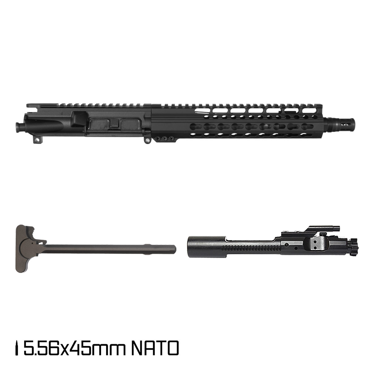 Davidson Defense Capture 10.5-inch Carbine-Gas 1:8 556 AR-15 Freefloat KeyMod Handguard Pistol Complete Upper Build, DTT Plan B Bartizan Muzzle Brake