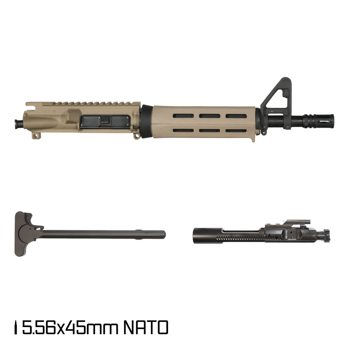 AR15 10.5" FSB FDE 556 NATO Pistol Complete Upper - BCG & Charging Handle-img-0