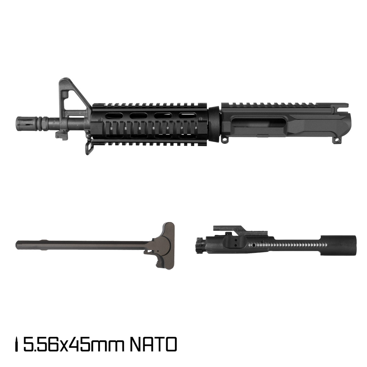 Davidson Defense Left Hook 10.5-inch 1:8 556 AR-15 Drop-In Quad-Rail Handguard Pistol Complete Upper Build