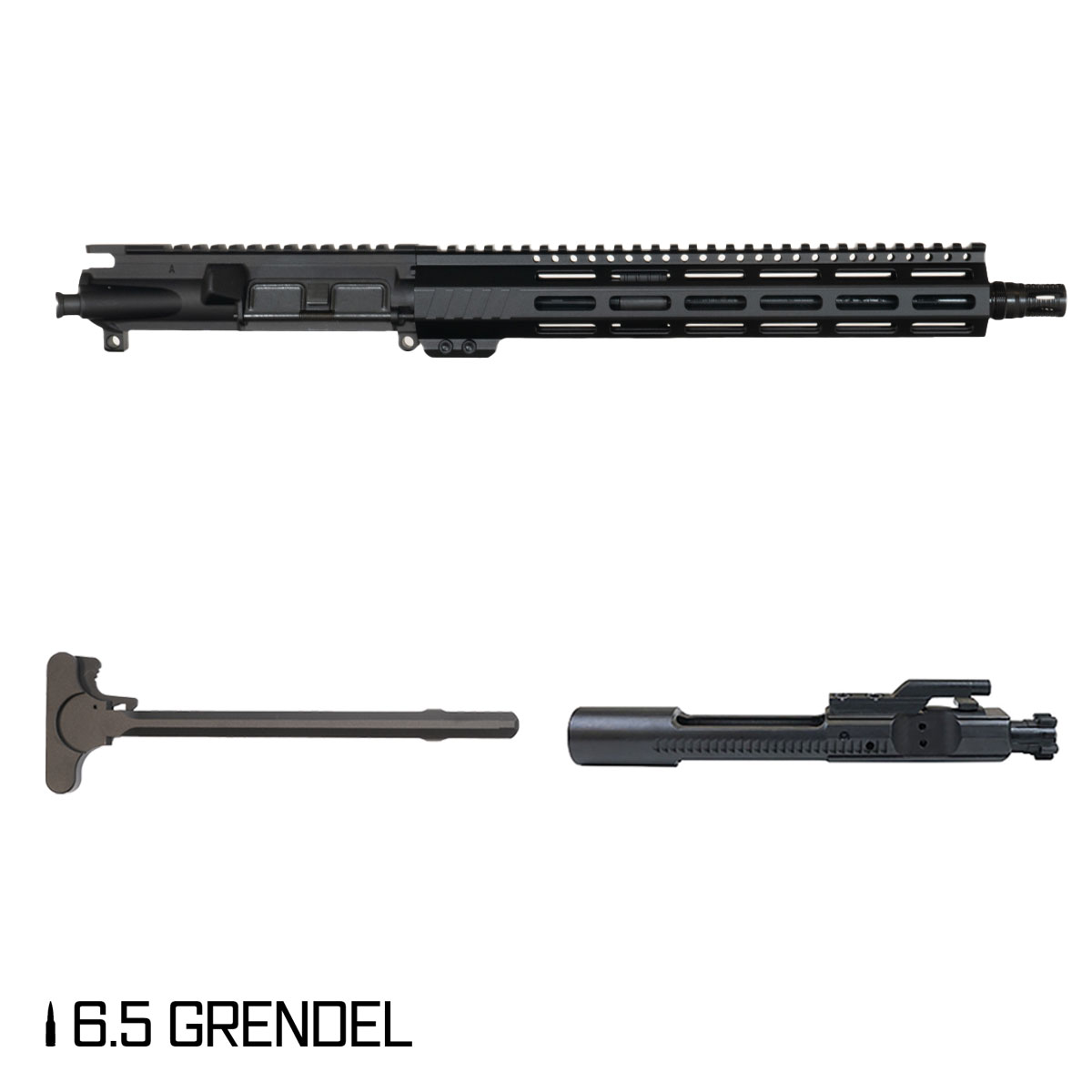 Davidson Defense Aegis 12.5-inch Carbine-Gas 1:8 6.5 Grendel AR-15 Freefloat M-Lok Handguard Pistol Complete Upper, Plan B A7 Flash Hider