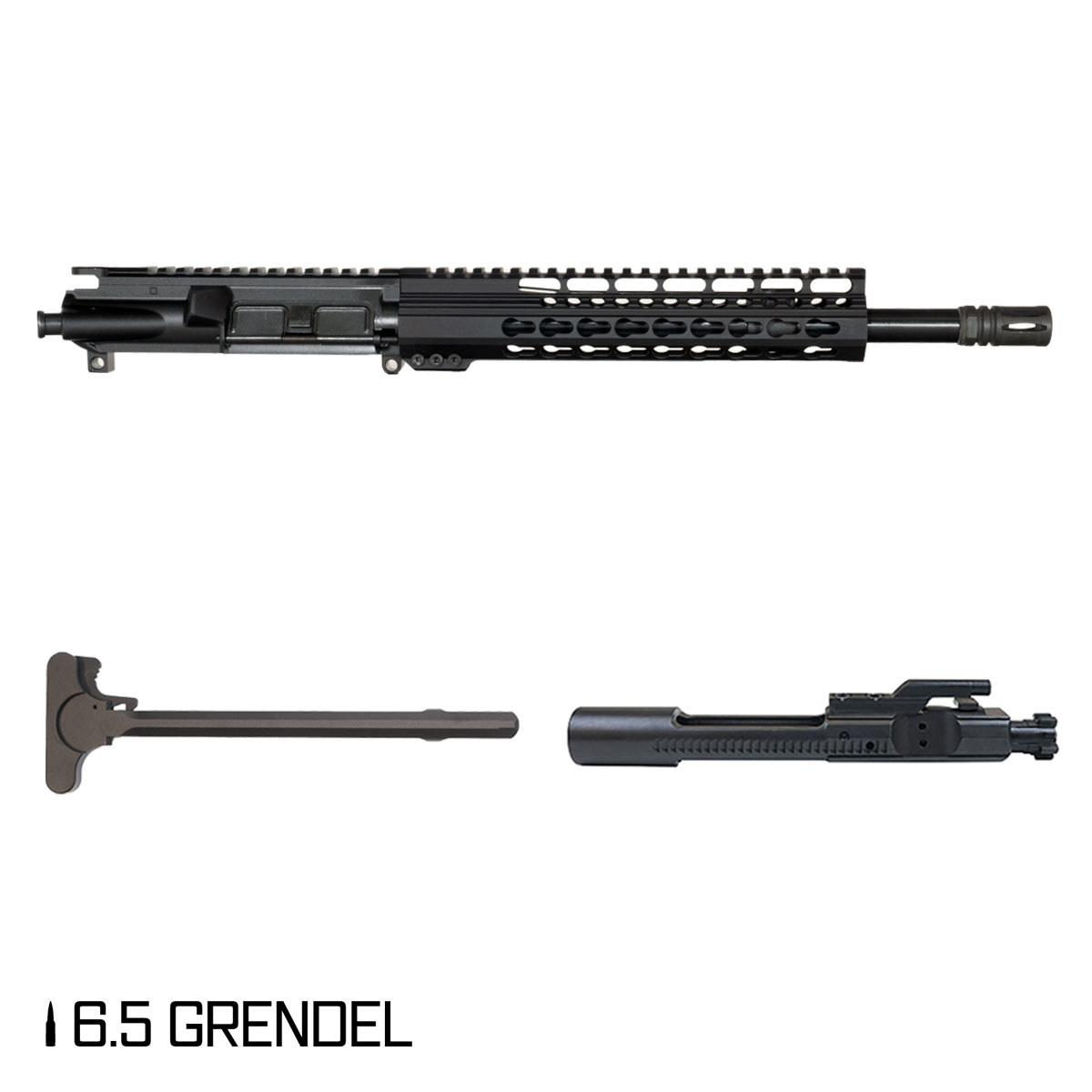Davidson Defense Ruckus 12.5-inch Carbine-Gas 1:8 6.5 Grendel AR-15 Freefloat Keymod Handguard Pistol Complete Upper Build