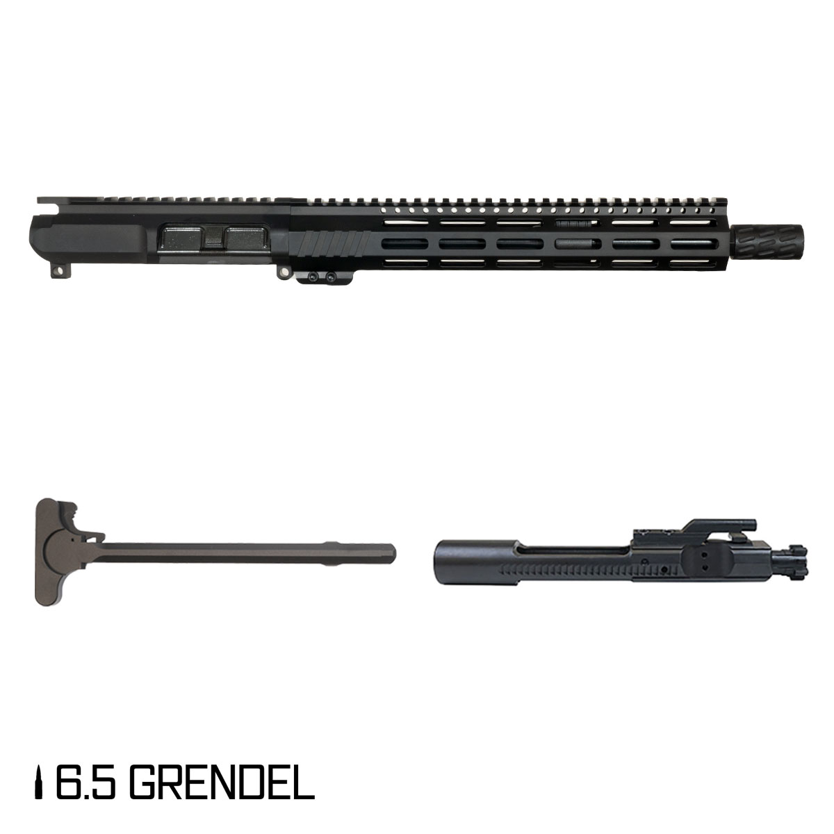 Davidson Defense Roughneck 12.5-inch Carbine-Gas 1:8 6.5 Grendel AR-15 Freefloat M-Lok Handguard Pistol Complete Upper Build