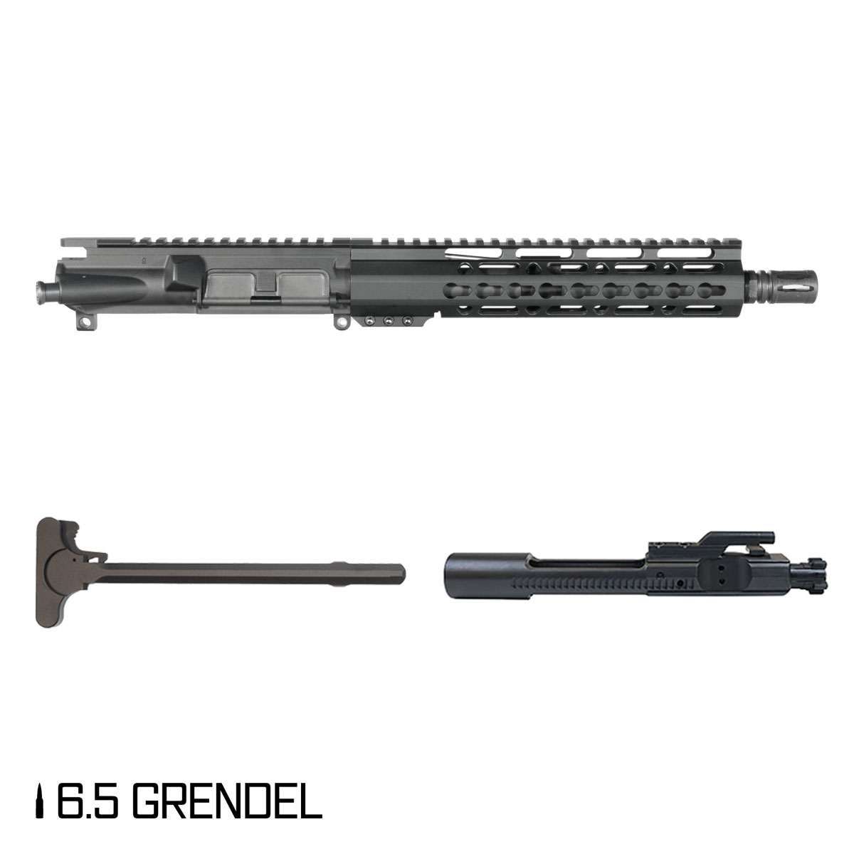 Davidson Defense Mutton Chops V2 10.5-inch Pistol-Gas 1:8 6.5 Grendel AR-15 Freefloat Keymod Handguard Pistol Complete Upper Build