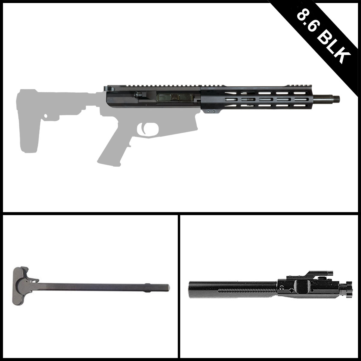 Davdison Defense Final Notice Suppressor Ready 12.5-inch LR-308 8.6 BLK Pistol Complete Upper