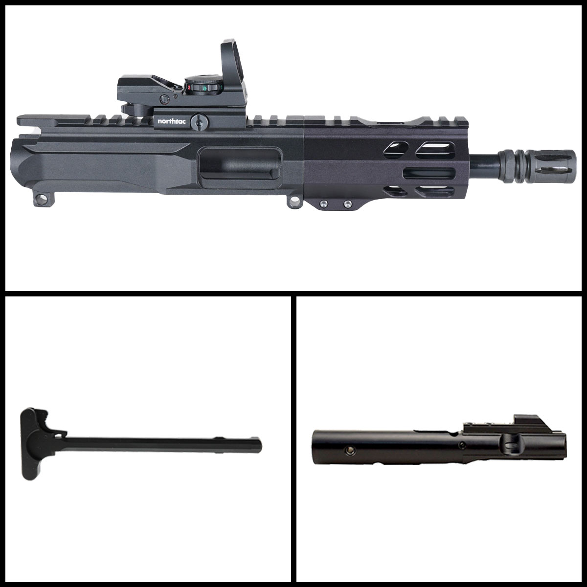 OTD 'Mockingbird Gen 2 w/ MVR' 6-inch AR-15 9mm Nitride Pistol Complete Upper Build Kit