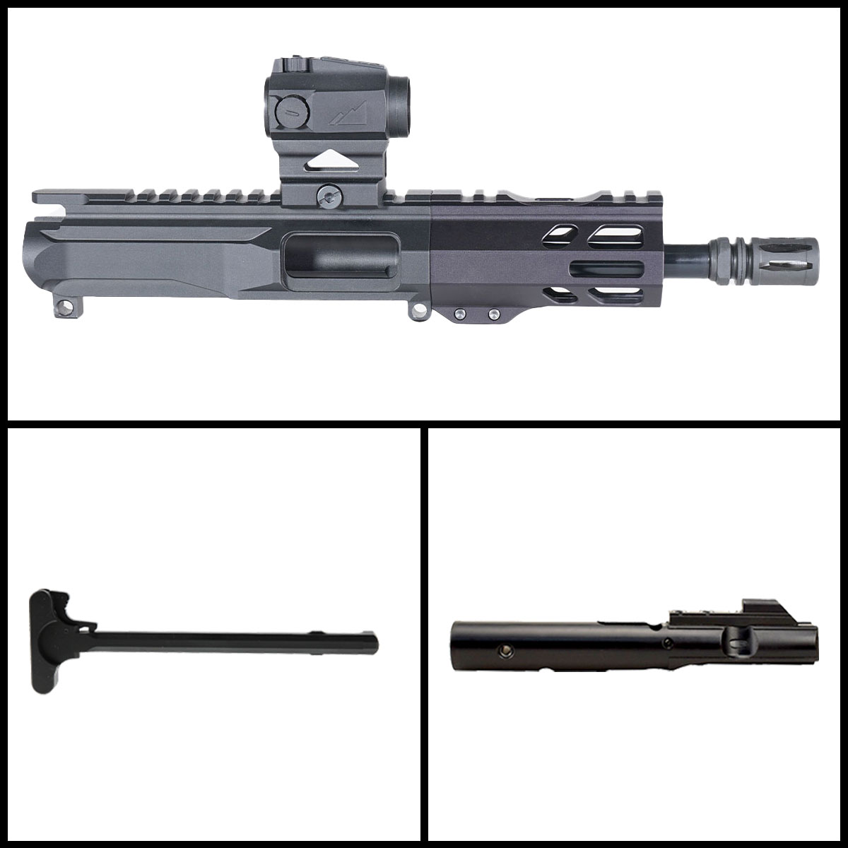 DTT 'H.V.T Gen 1 w/ Northtac P12' 6-inch AR-15 9mm Nitride Pistol Complete Upper Build Kit