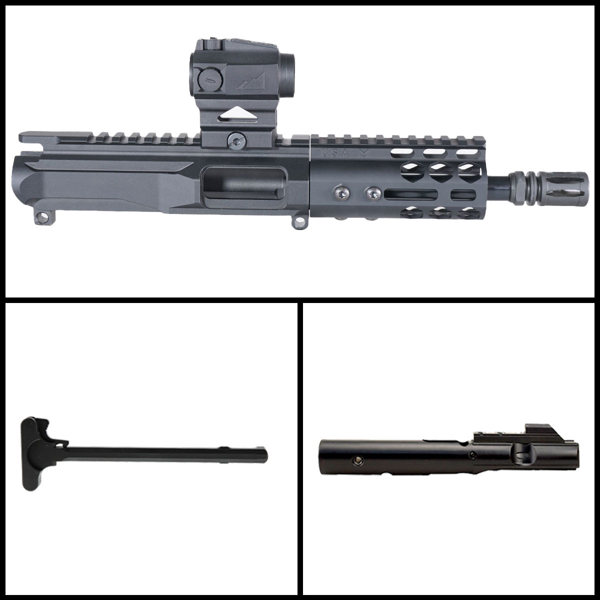 DTT 'H.V.T Gen 2 w/ Northtac P12' 6-inch AR-15 9mm Nitride Pistol Complete Upper Build Kit