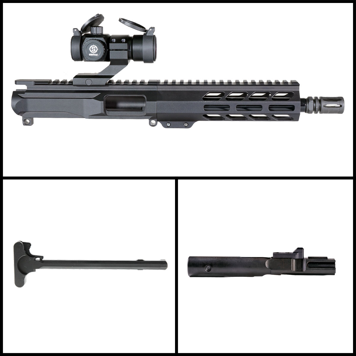 DD 'Eternal Night Gen 2 w/ Shotac Cantilever' 8.5-inch AR-15 9mm Nitride Pistol Complete Upper Build Kit