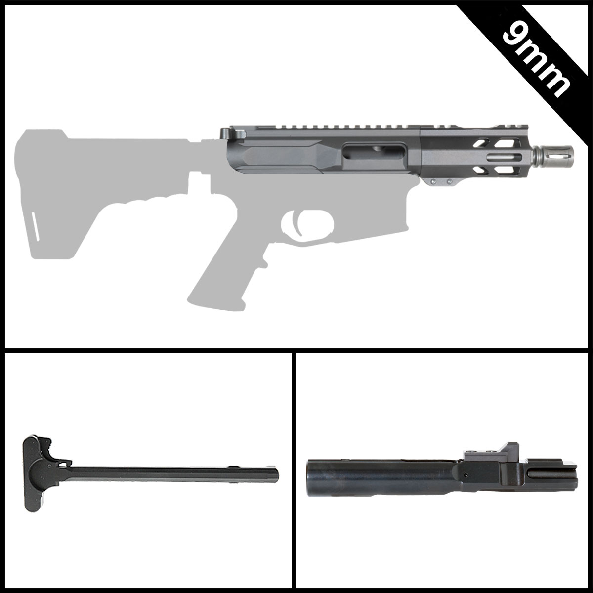 Davidson Defense Mopew 5-inch AR-15 9MM Pistol Complete Upper