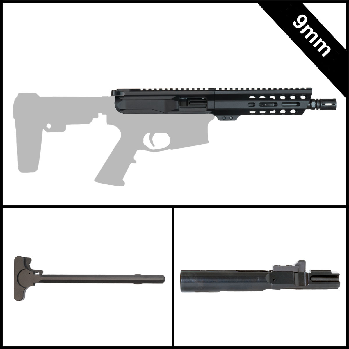Davidson Defense Howlpoint 7.5-inch AR-15 9MM Pistol Complete Upper