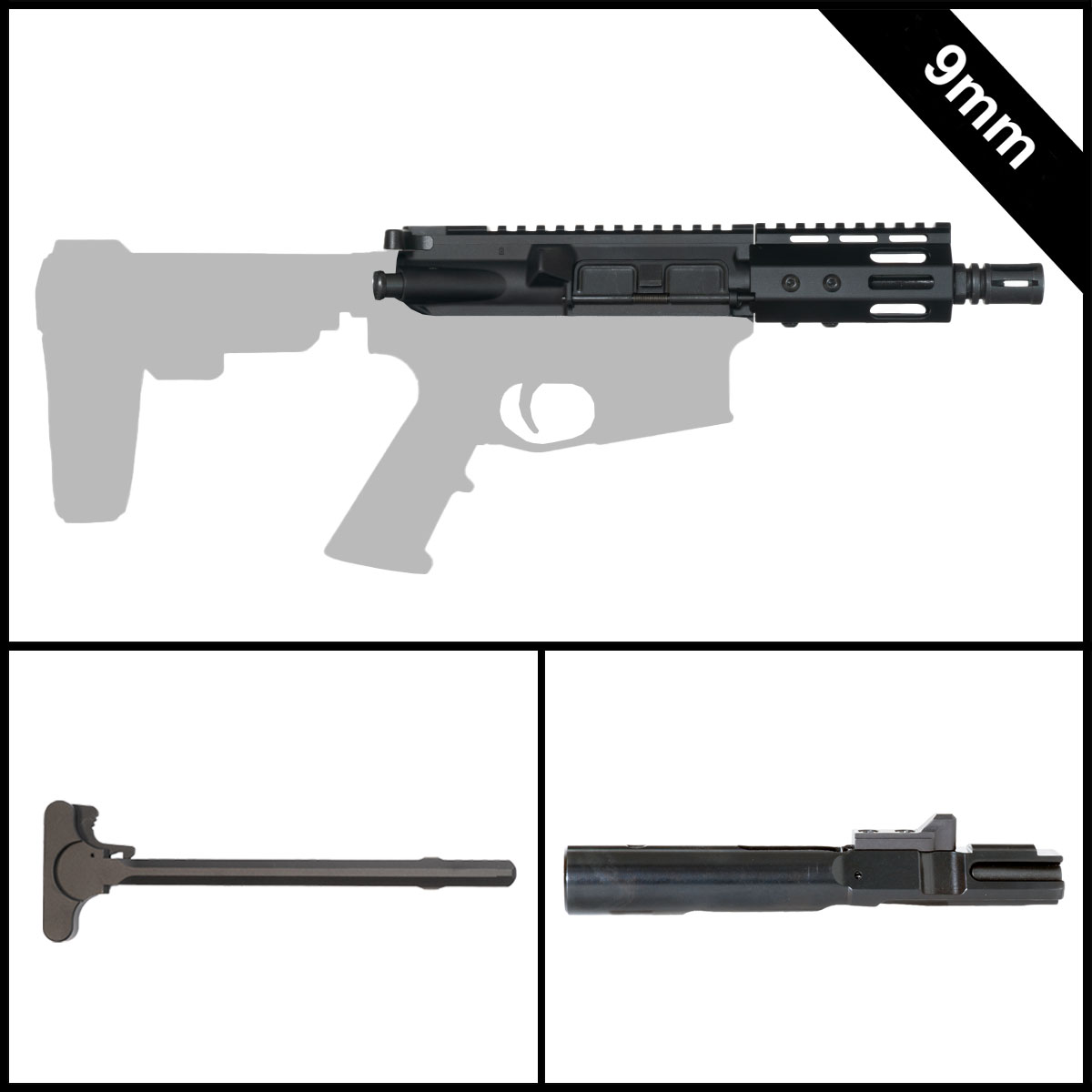 Davidson Defense Nightglass 5-inch AR-15 9MM Pistol Complete Upper
