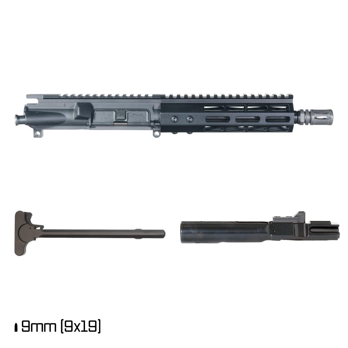 Davidson Defense Aftershock 8.3-inch 1:10 9MM AR-15 Freefloat M-Lok Handguard Pistol Complete Upper Build