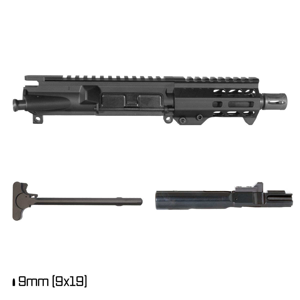 Davidson Defense Hard Count 5-inch 1:10 9MM AR-9 Freefloat M-Lok Handguard Pistol Complete Upper Build