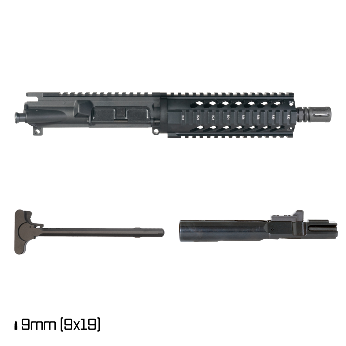 Davidson Defense Waypoint 8.3-inch 1:10 9MM AR-9 Freefloat Quad-Rail Handguard Pistol Complete Upper Build
