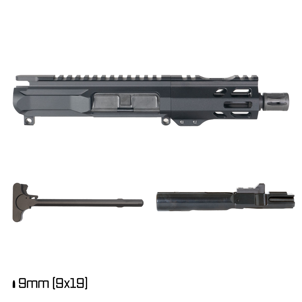 Davidson Defense Ronin Competition 4.5-inch 1:10 9MM AR-9 Freefloat M-Lok Handguard Pistol Complete Upper Build