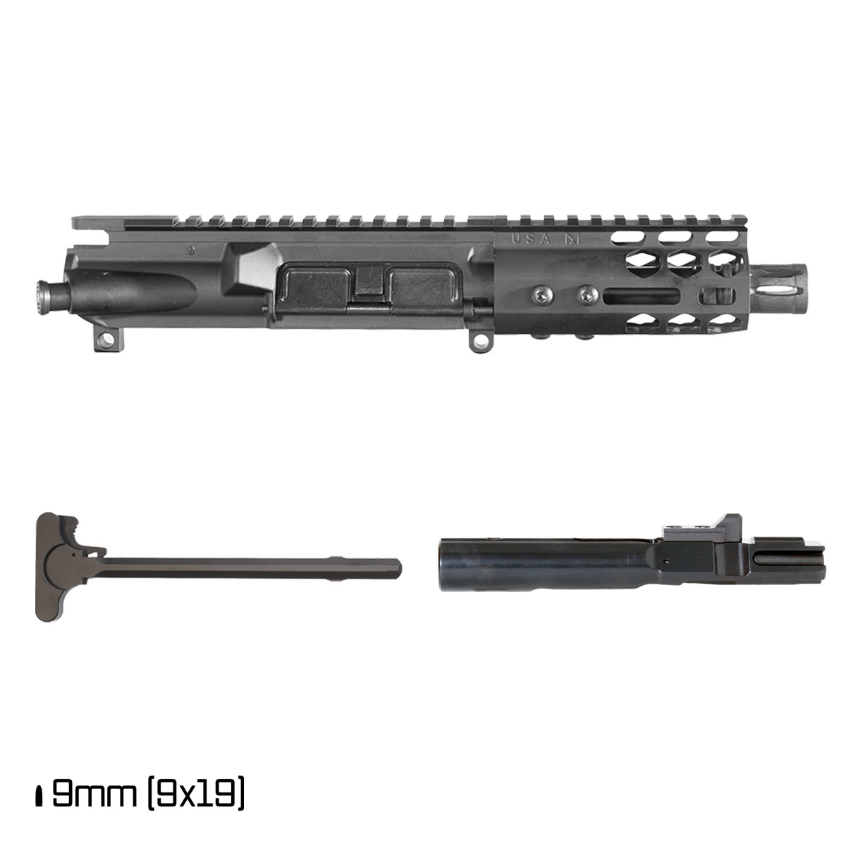 Davidson Defense Nestbreaker 4.5-inch 1:10 9MM AR-9 Freefloat M-Lok Handguard Pistol Complete Upper Build