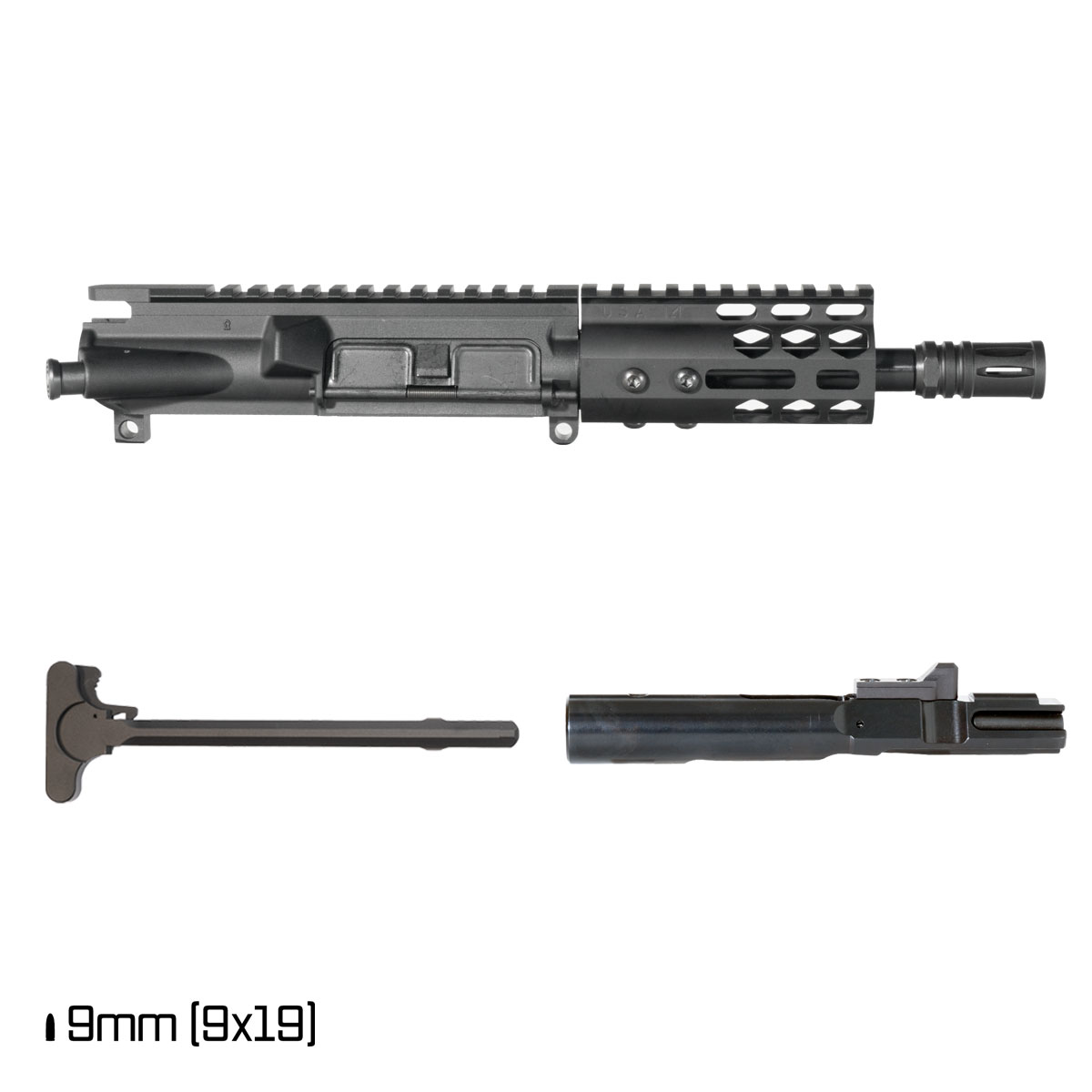 Davidson Defense Hexstorm 6-inch 1:10 9MM AR-9 Freefloat M-Lok Handguard Pistol Complete Upper Build