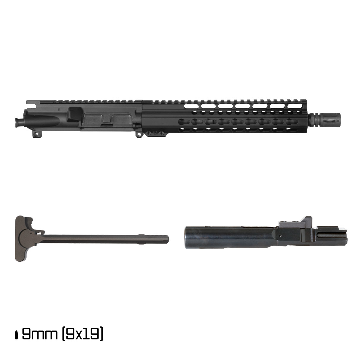 Davidson Defense Mutton Chops 10.5-inch 1:10 9MM AR-9 Freefloat Keymod Handguard Pistol Complete Upper Build