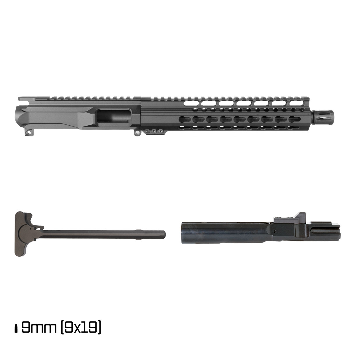 Davidson Defense Xiphos 10.5-inch 1:10 9MM AR-9 Freefloat KeyMod Handguard Pistol Complete Upper Build