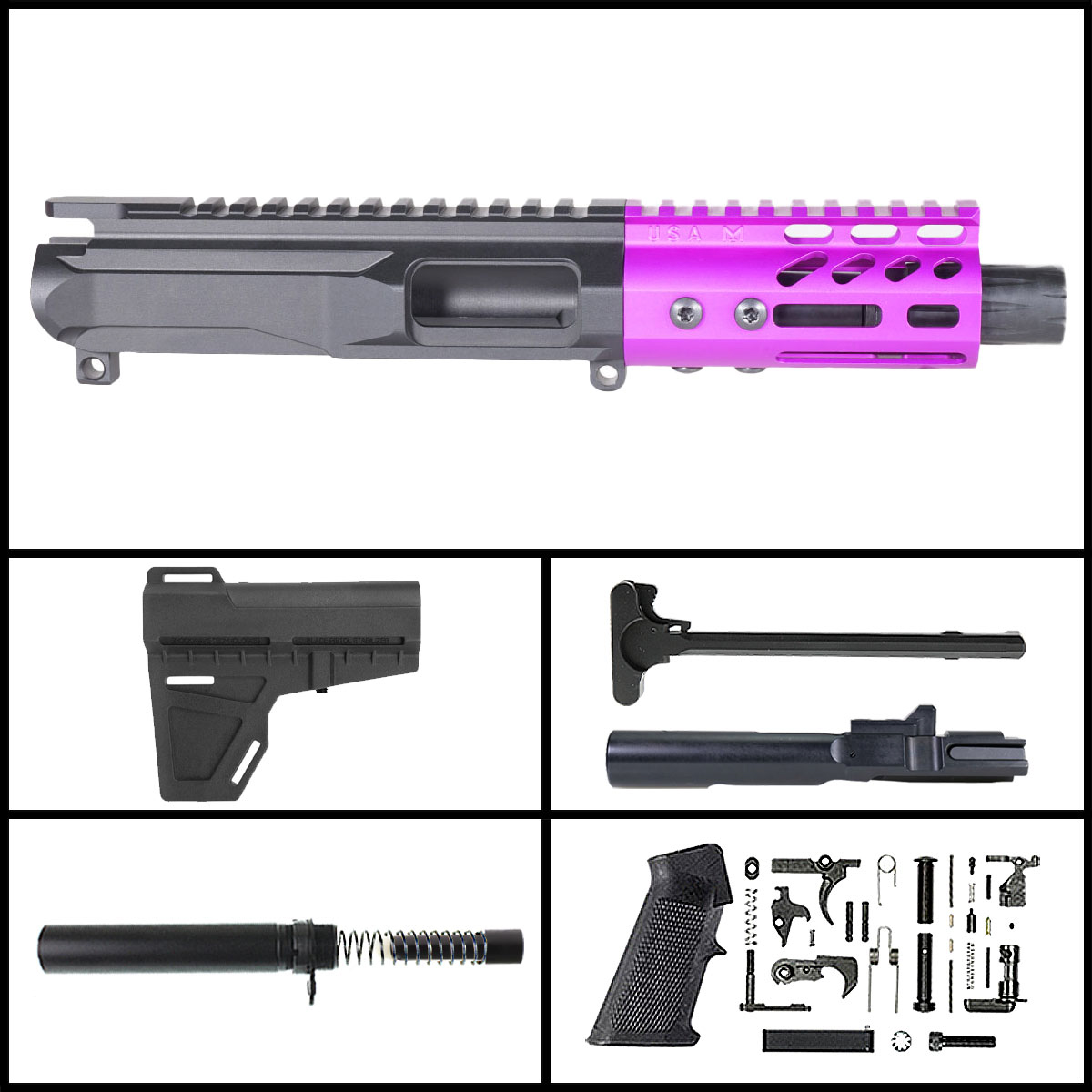 Davidson Defense 'Lightshow Mini 10 - Purple w/ KAK' 4-inch AR-15 10mm ...