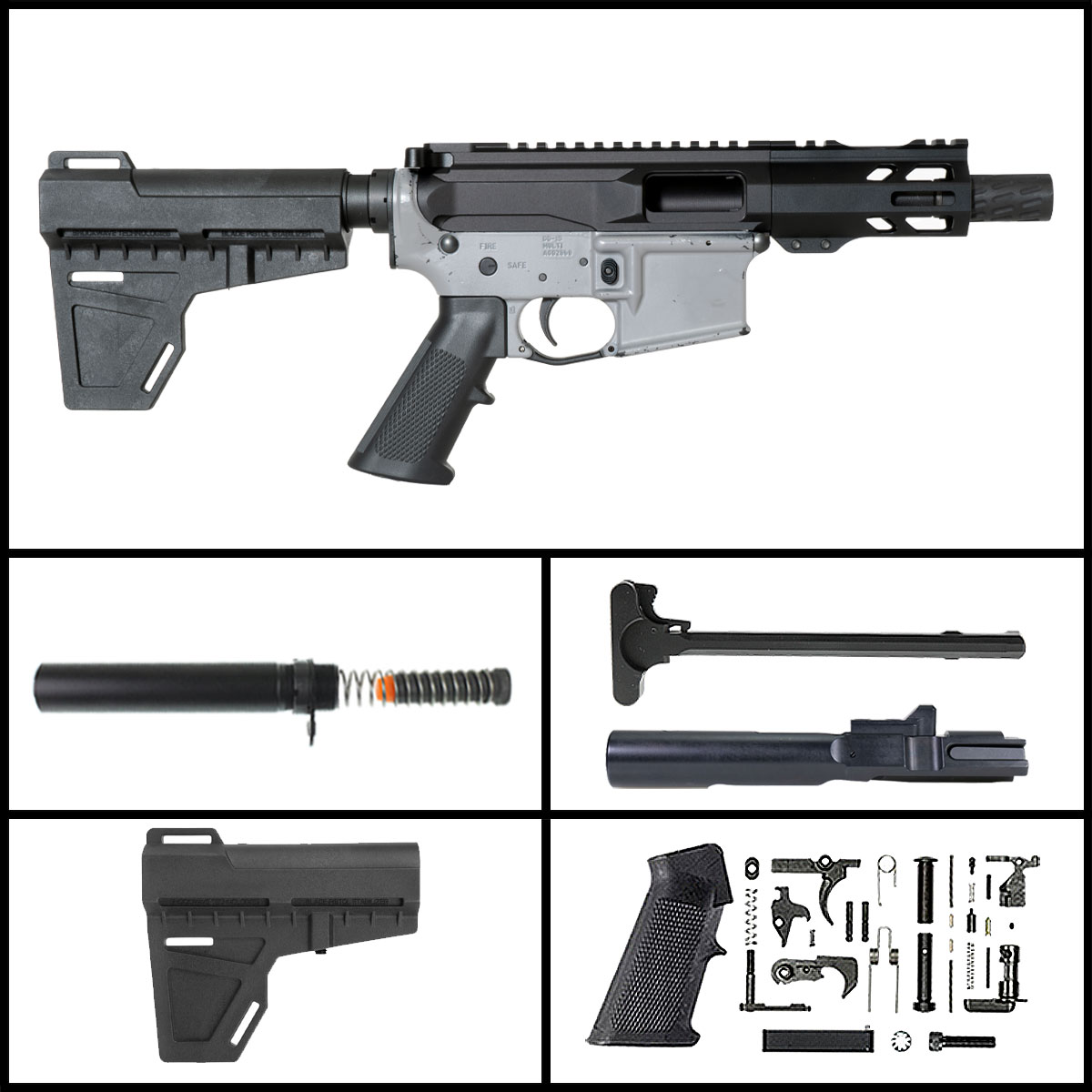 Davidson Defense 'Tiny Titan w/ KAK Brace' 4-inch AR-15 10mm Nitride ...