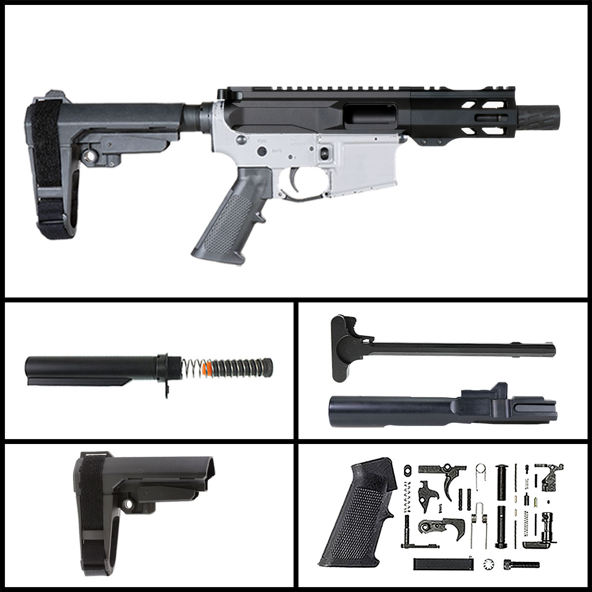 Davidson Defense 'Tiny Titan w/ SB Tactical SBA3' 4-inch AR-15 10mm ...