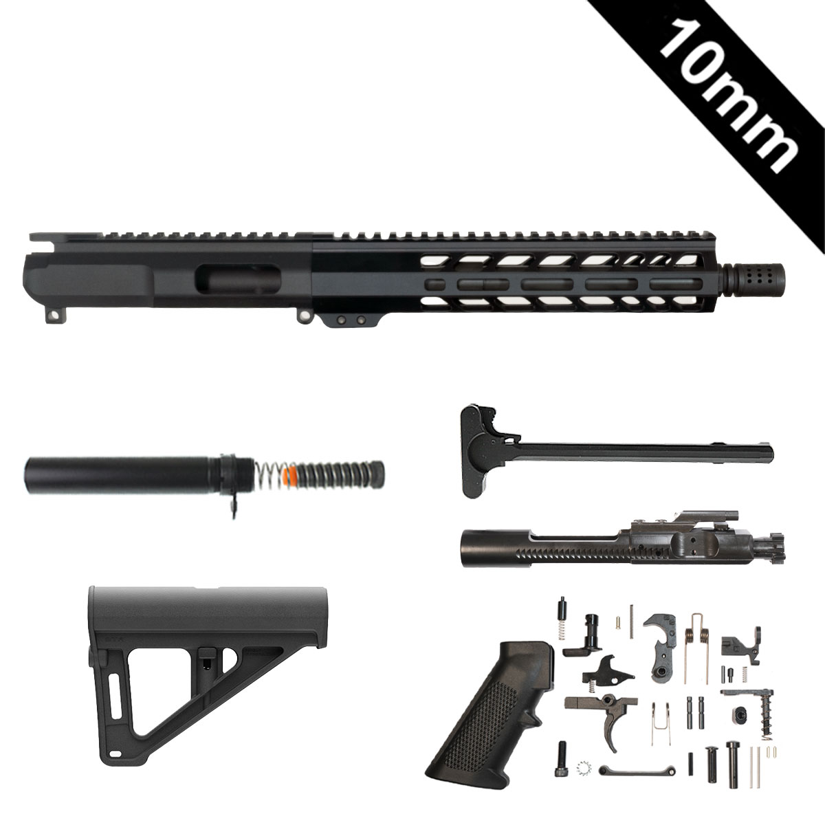 Davidson Defense Reign w/Magpul BTR Pistol Brace 10.5-inch AR-15 10MM Pistol Full Build Kit