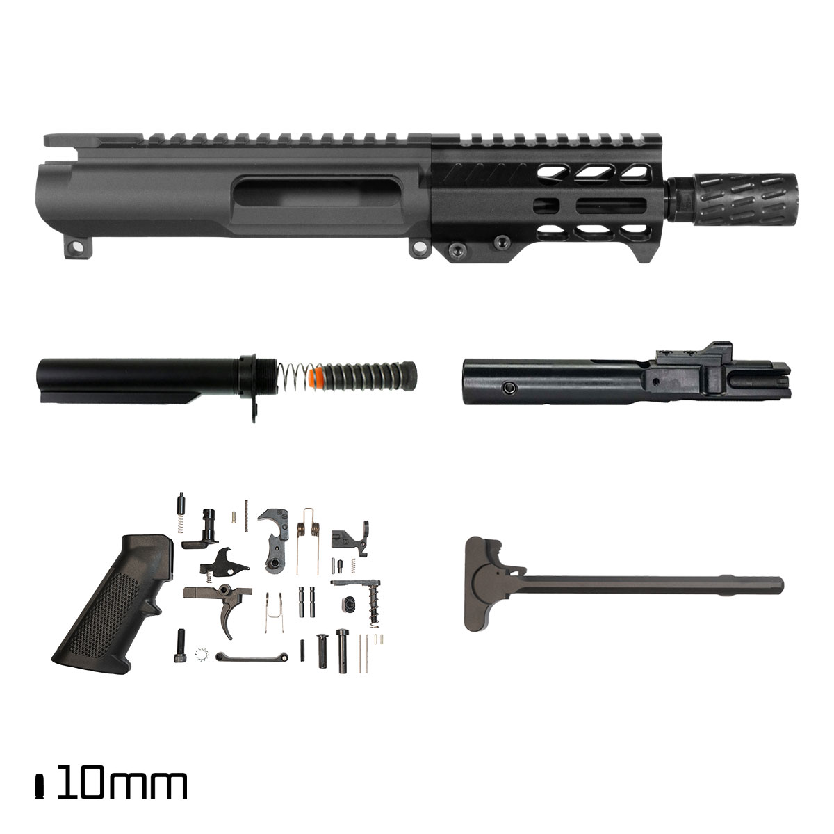 Davidson Defense Nemesis X SBR Ready 5.5-inch 1:16 10MM AR-15 M-Lok Handguard Pistol Full Build Kit