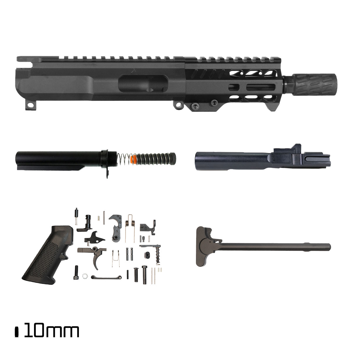 Davidson Defense Hi-10 SBR Ready 5.5-inch 1:16 10MM AR-15 Freefloat M-Lok Handguard Pistol Full Build Kit