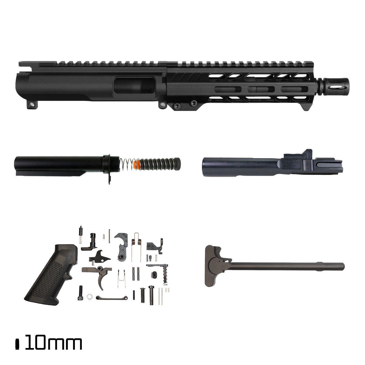 Davidson Defense Concord SBR Ready 7.5-inch 1:16 10MM AR-15 M-Lok Handguard Pistol Full Build Kit