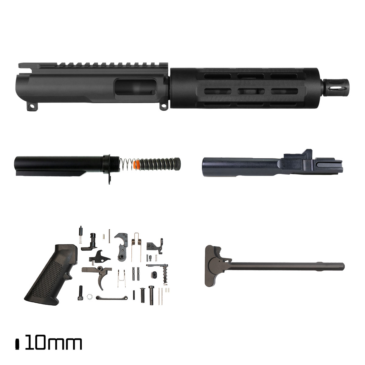 Davidson Defense Pharos SBR Ready 7.5-inch 1:16 10MM AR-15 Freefloat Tubular M-Lok Handguard Pistol Full Build Kit