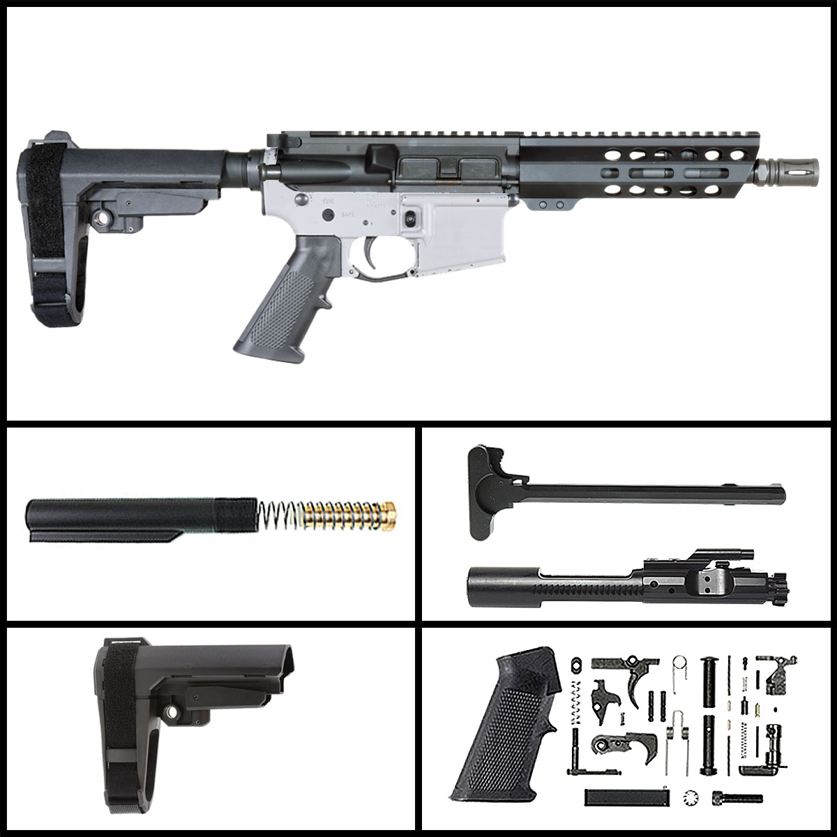 Davidson Defense Strand Titan w/SBA3 Brace 7.5-inch AR-15 .223 Wylde Pistol Full Build Kit