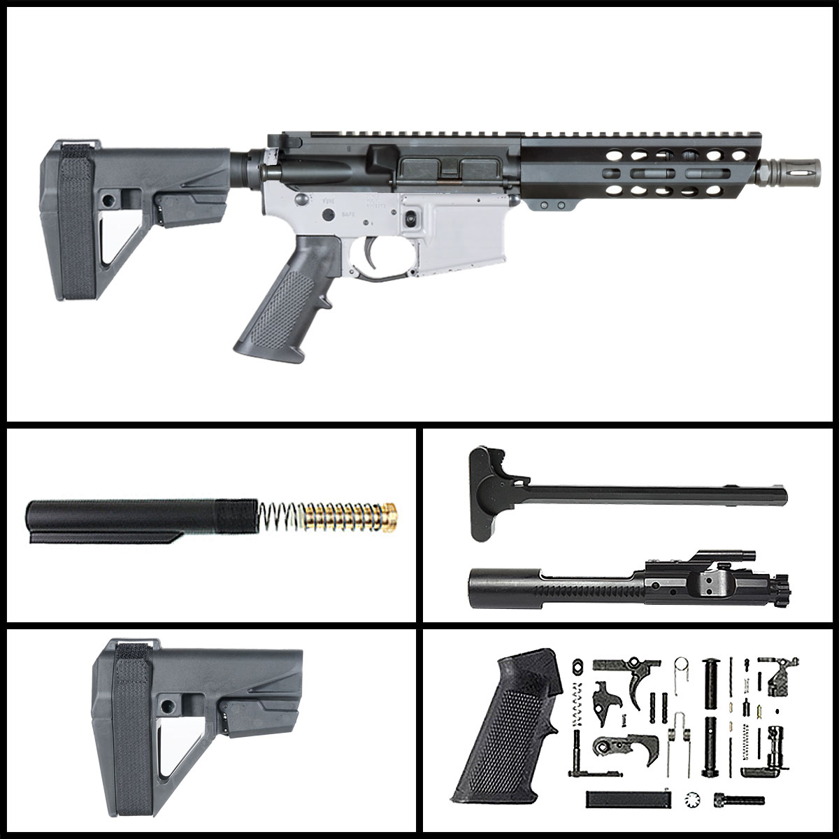 Davidson Defense Strand Titan w/SBA5 Brace 7.5-inch AR-15 .223 Wylde Pistol Full Build Kit