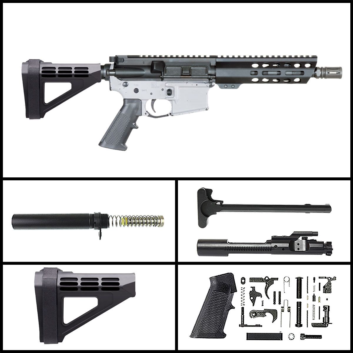 Davidson Defense Strand Titan w/SBM4 Brace 7.5-inch AR-15 .223 Wylde Pistol Full Build Kit