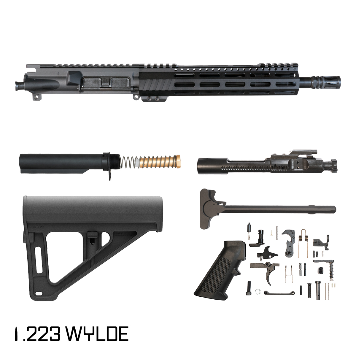 Davidson Defense Aegis Lightweight w/Magpul BTR Brace 11.5-inch Carbine-Gas 1:8 .223 Wylde AR-15 Freefloat M-Lok Handguard Pistol Full Build Kit