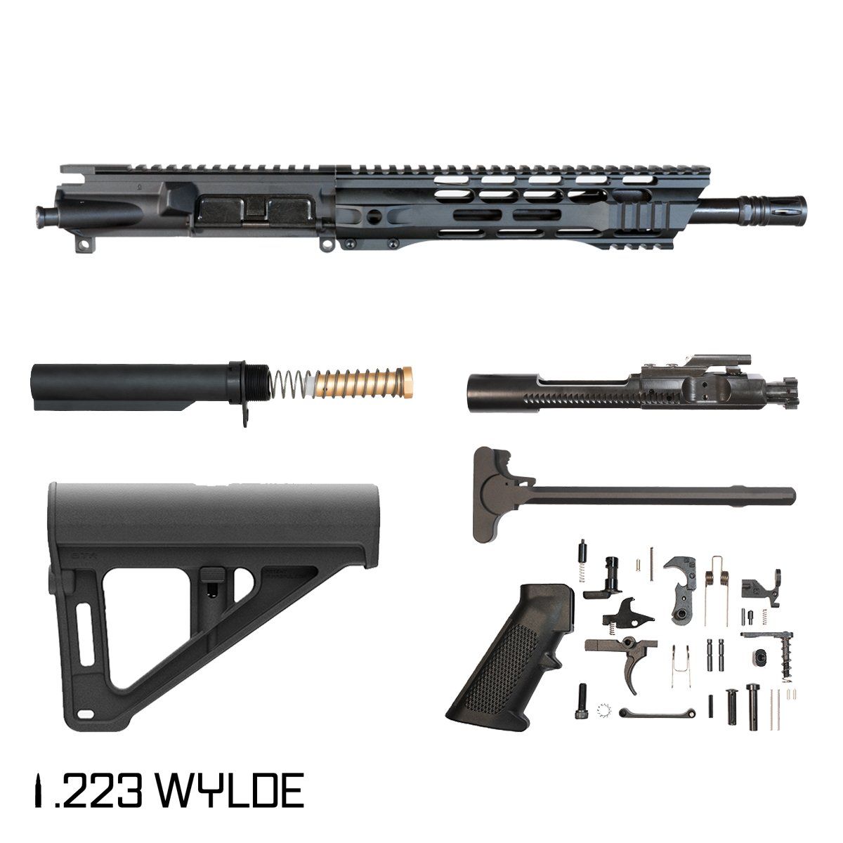 Davidson Defense Wylde Card w/Magpul BTR Brace 11.5-inch Carbine-Gas 1:8 .223 Wylde AR-15 Freefloat M-Lok Handguard Pistol Full Build Kit
