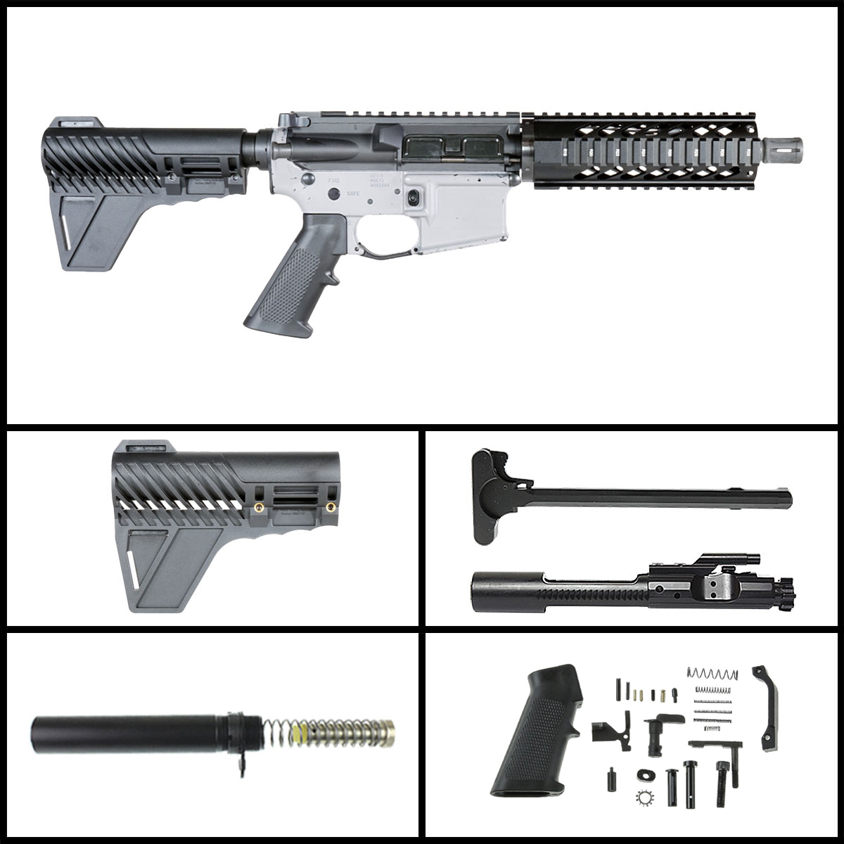 Davidson Defense 'Tumbleweed in .223' 7.5-inch AR-15 .223 Wylde Nitride Pistol Drop in Trigger Ready Full Build Kit