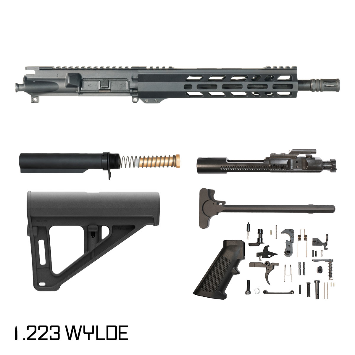 Davidson Defense Strata w/Magpul BTR Brace 11.5-inch Carbine-Gas 1:8 .223 Wylde AR-15 Freefloat M-Lok Handguard Pistol Full Build Kit