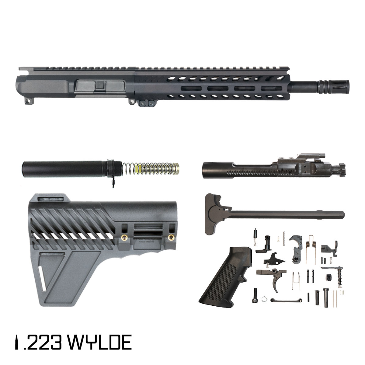 Davidson Defense Cutlass w/Gauntlet Arms Brace 11.5-inch Carbine-Gas 1:8 .223 Wylde AR-15 Freefloat M-Lok Handguard Pistol Full Build Kit