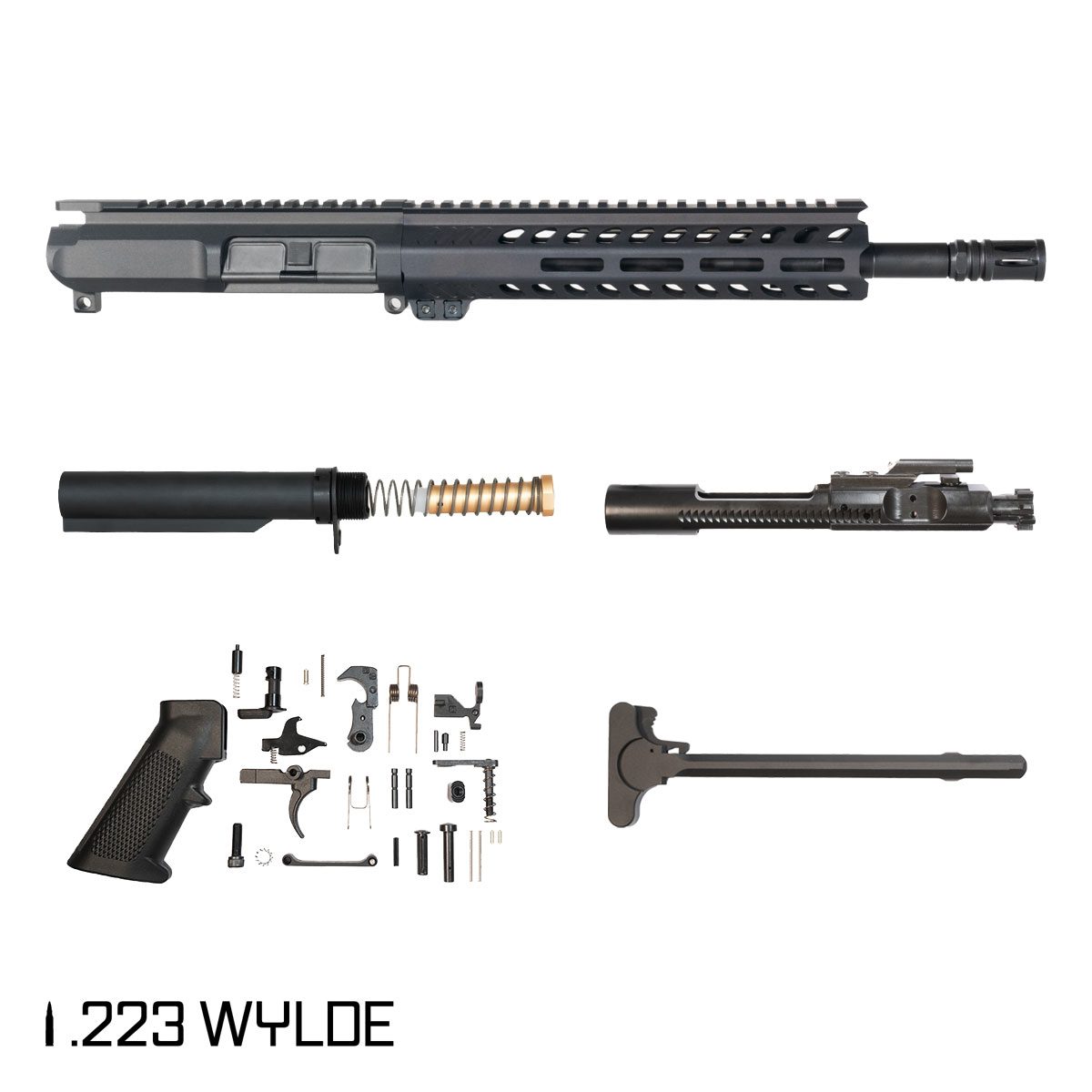 Davidson Defense Cutlass 11.5-inch Carbine-Gas 1:8 .223 Wylde AR-15 Freefloat M-Lok Handguard Pistol Full Build Kit, SBR Ready