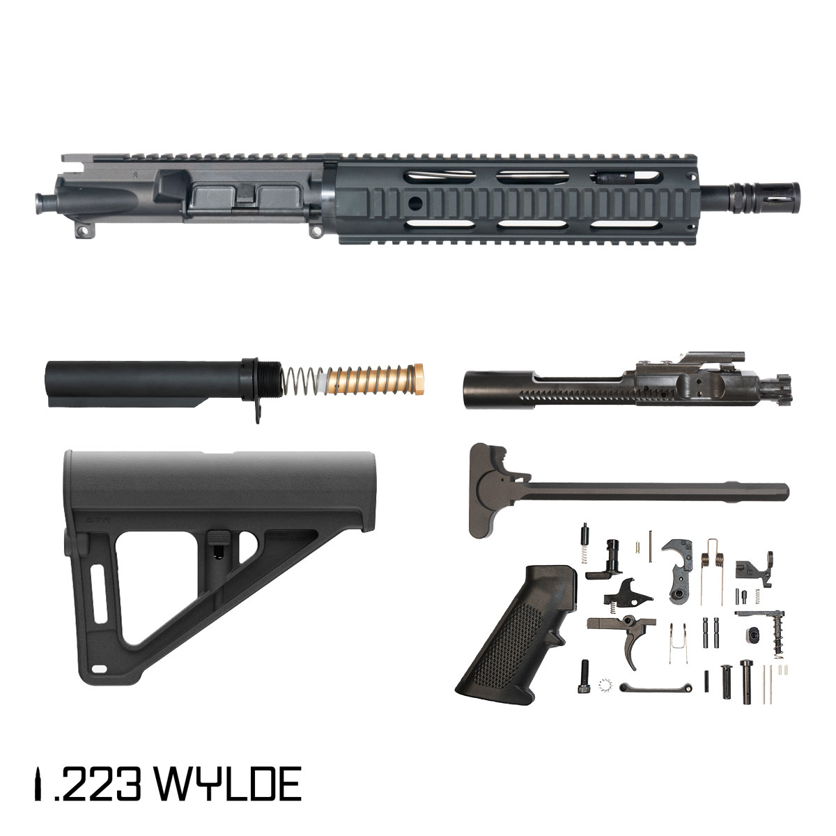 Davidson Defense Mending Vortex w/Magpul BTR Brace 11.5-inch Carbine-Gas 1:8 .223 Wylde AR-15 Freefloat Quad-Rail Handguard Pistol Full Build Kit