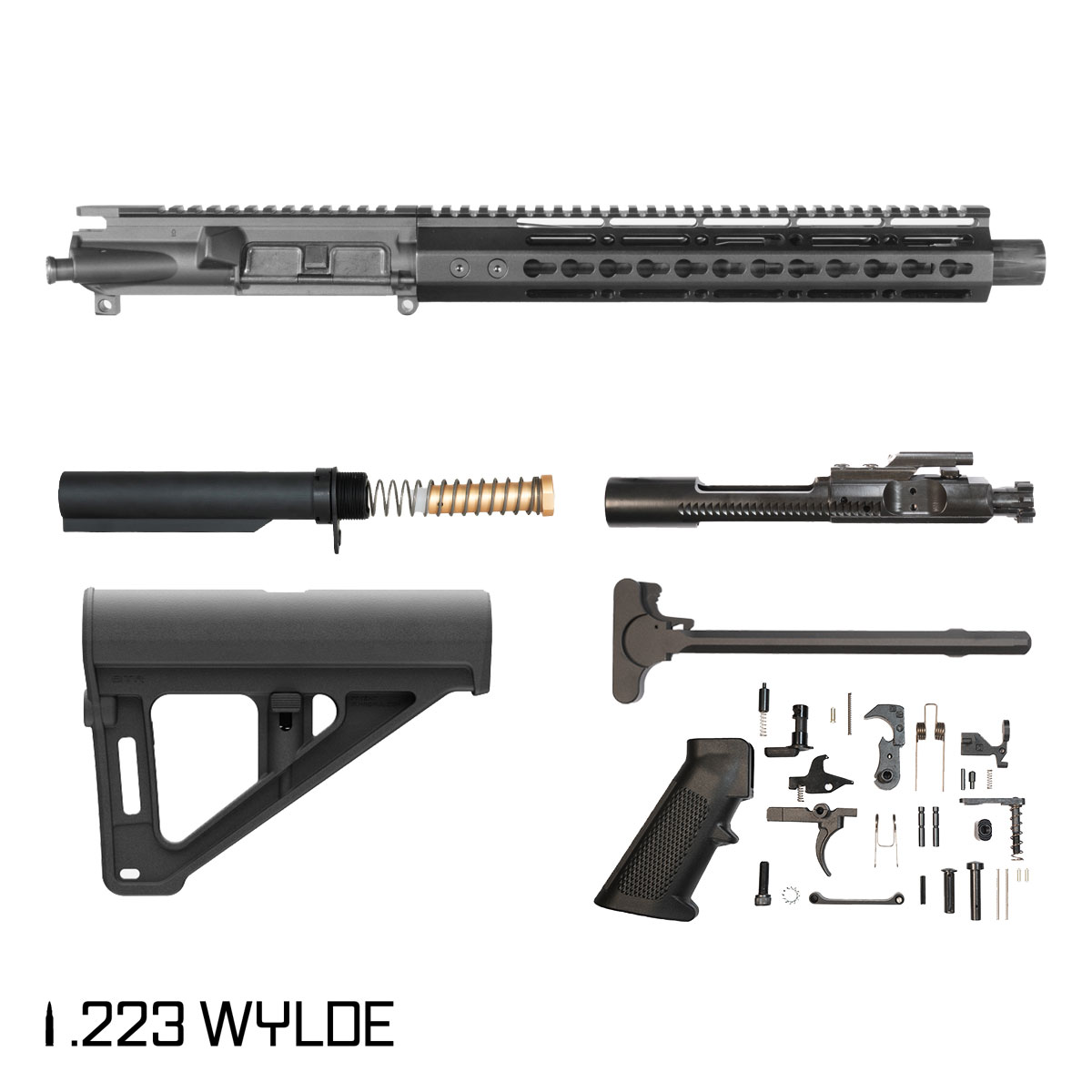 Davidson Defense Warden Duty w/Magpul BTR Brace 11.5-inch Carbine-Gas 1:8 .223 Wylde AR-15 Freefloat Keymod Handguard Pistol Full Build Kit