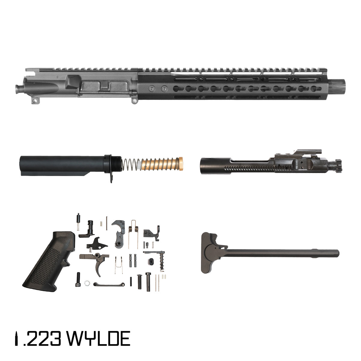 Davidson Defense Warden Duty 11.5-inch Carbine-Gas 1:8 .223 Wylde AR-15 Freefloat Keymod Handguard Pistol Full Build Kit, SBR Ready