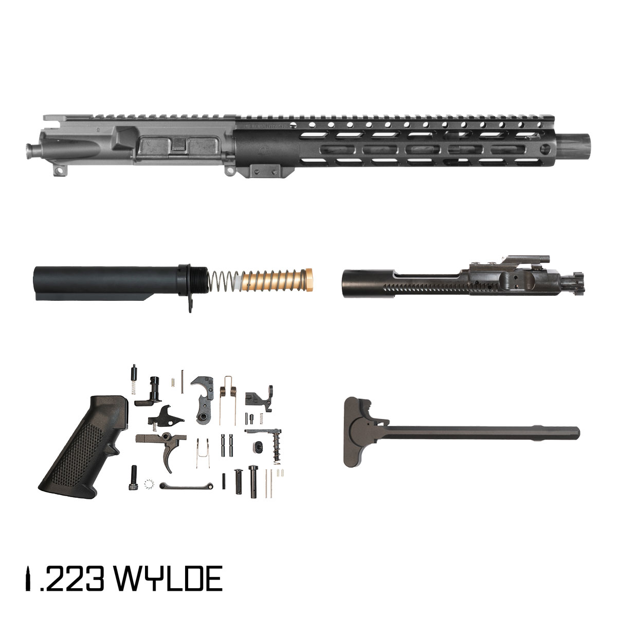 Davidson Defense Stalwart 11.5-inch Carbine-Gas 1:8 .223 Wylde AR-15 Freefloat M-Lok Handguard Pistol Full Build Kit, SBR Ready