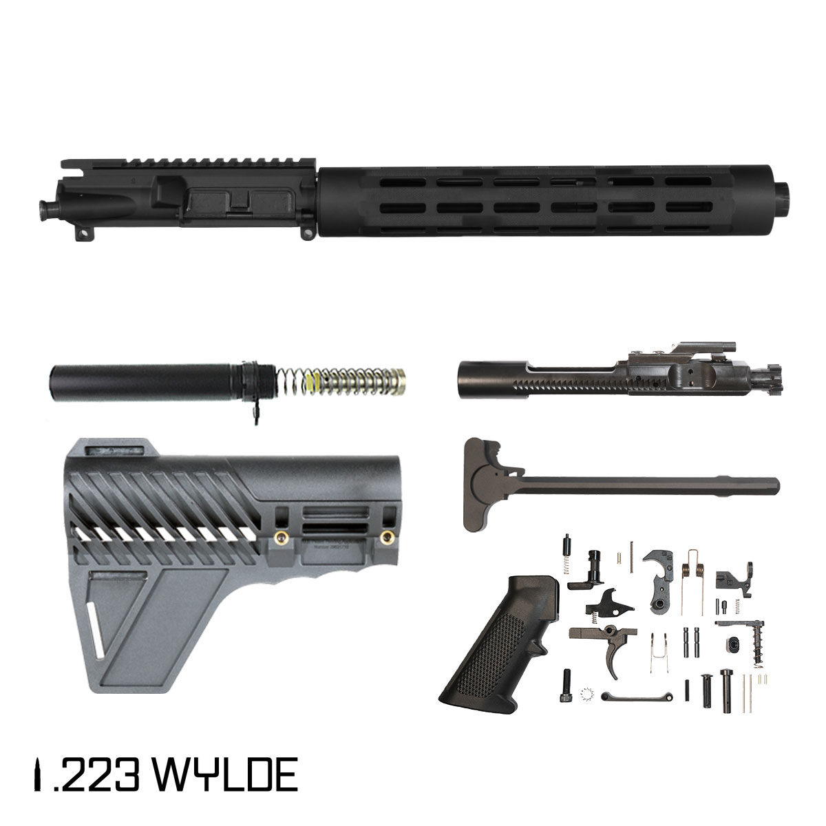 Davidson Defense Harbinger w/Gauntlet Arms Brace 11.5-inch Carbine-Gas 1:8 .223 Wylde AR-15 Freefloat Tubular M-Lok Handguard Pistol Full Build Kit