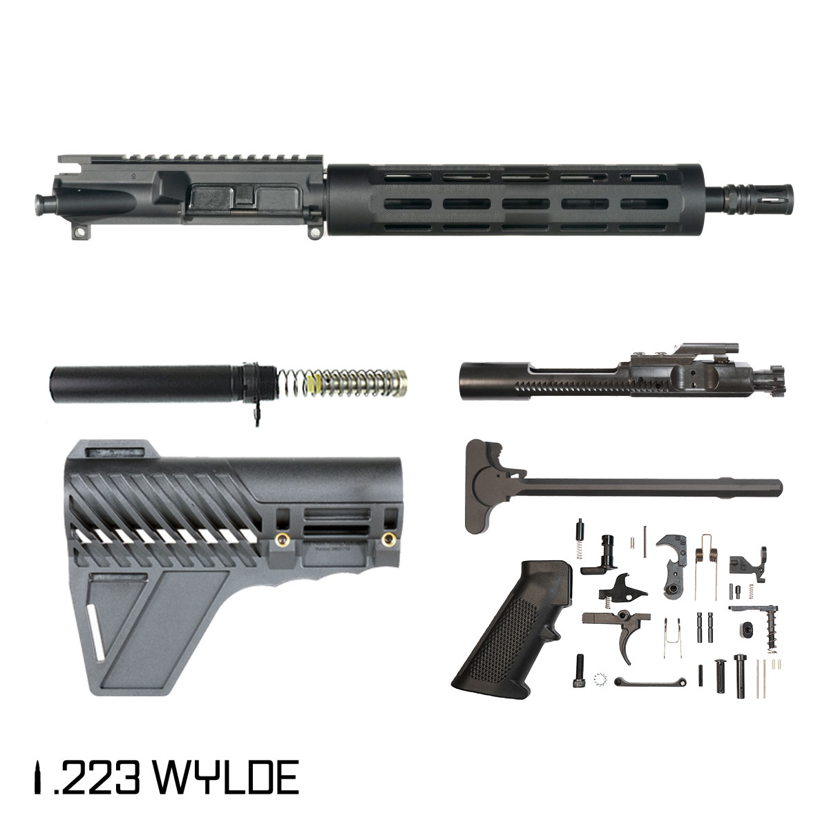 Davidson Defense Ballista w/Gauntlet Arms Brace 11.5-inch Carbine-Gas 1:8 .223 Wylde AR-15 Freefloat Tubular M-Lok Handguard Pistol Full Build Kit