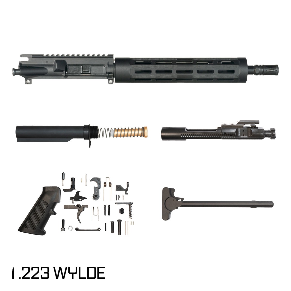 Davidson Defense Ballista 11.5-inch Carbine-Gas 1:8 .223 Wylde AR-15 Freefloat Tubular M-Lok Handguard Pistol Full Build Kit, SBR Ready