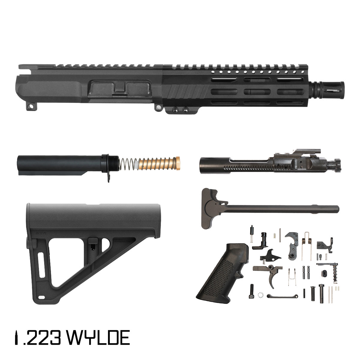 Davidson Defense Hotdrop w/BTR Brace 7.5-inch Pistol-Gas 1:7 .223 Wylde AR-15 M-Lok Pistol Full Build Kit