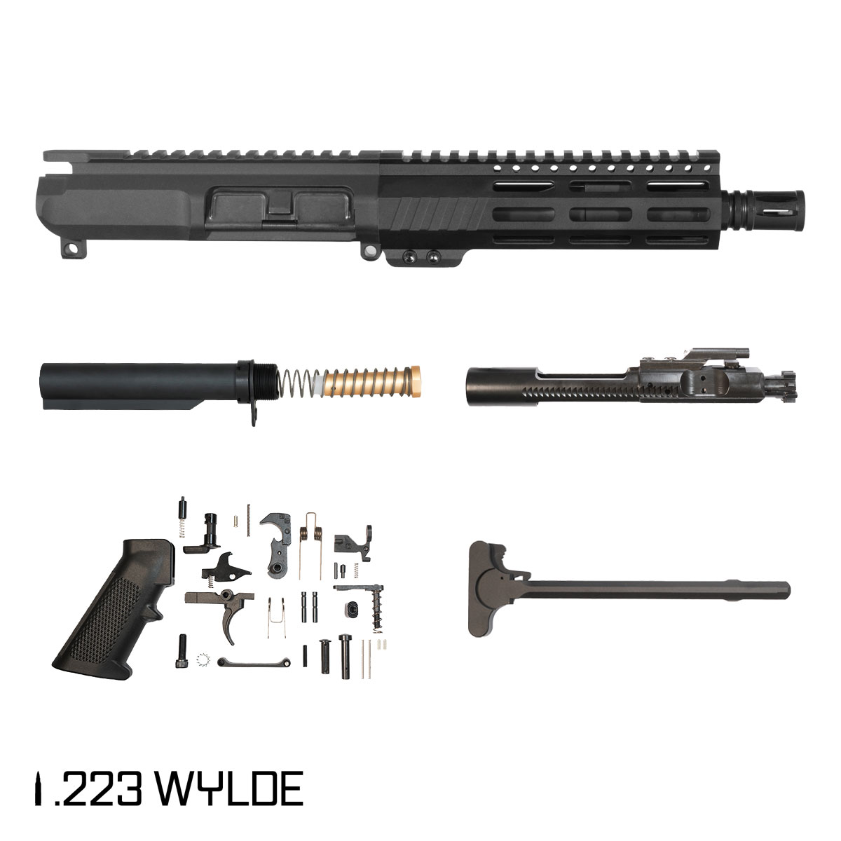 Davidson Defense Hotdrop SBR Ready 7.5-inch Pistol-Gas 1:7 .223 Wylde AR-15 M-Lok Pistol Full Build Kit