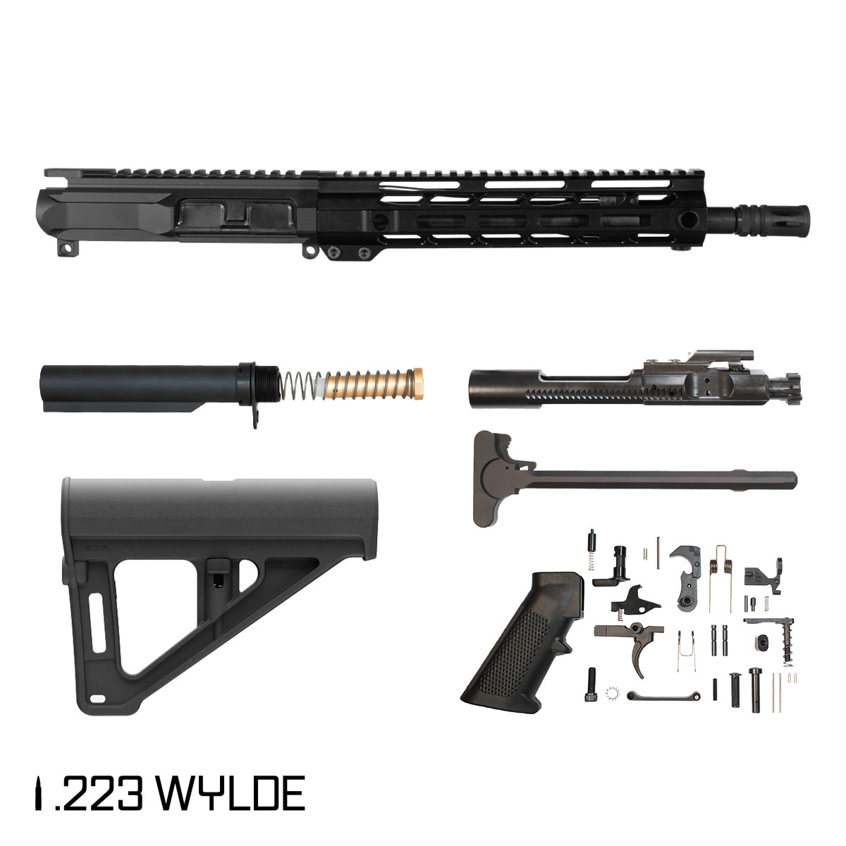 Davidson Defense Ice Pick w/BTR Brace 11.5-inch Carbine-Gas 1:8 223 Wylde AR-15 M-Lok Pistol Full Build Kit